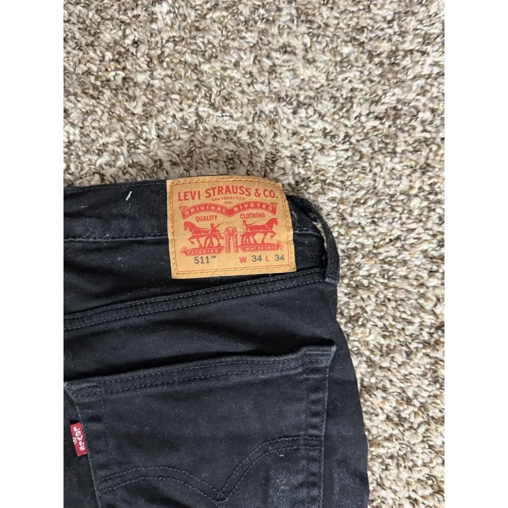 Levi's Men's 511 2274 Jeans Men's 34x34(32x31) Black Slim Straight
